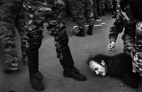 Arrest of a protester at Bolotnaya Square (May 2012) after the presidential elections in Russia.
Photo by Oleg Klimov for NRC-Handelsblad