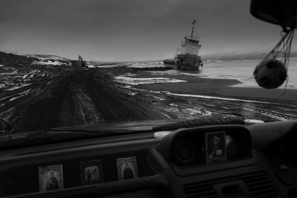 "Korund" ship were wrecked by a storm on Dec. 3, 2015, and was thrown to the seashore of Kasatka Bay, Iturup island, Sakhalin region. During a month after the crash the crew of eight sailors continued to live on board as a result lack of the necessary assistance and roads on the island.

Kasatka Bay, once called Hitokappu Bay by its former occupants, has played a significant role in world history. On November 26, 1941, the Japanese Imperial Navy led two dozen ships with six aircraft carriers from Hitokappu Bay toward Pearl Harbor, in Hawaii, where Japan would mount a surprise attack 11 days later, bringing the United States into World War II. The fleet never returned, and, in 1945, the Potsdam Agreement transferred sovereignty over Iturup Island to the Soviet Union. The island’s population was then repatriated to Japan.

The disagreement over which country owns these territories continues to this day.